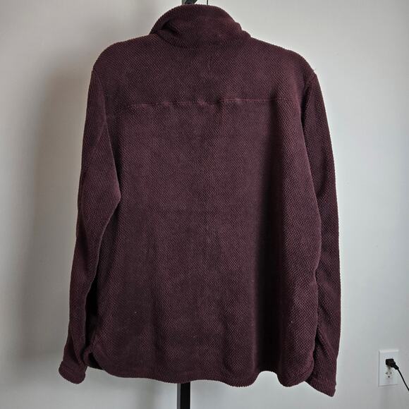 Men's Thread and Supply T-Snap Fleece Pullover Sweater Burgandy XL - Picture 6 of 6